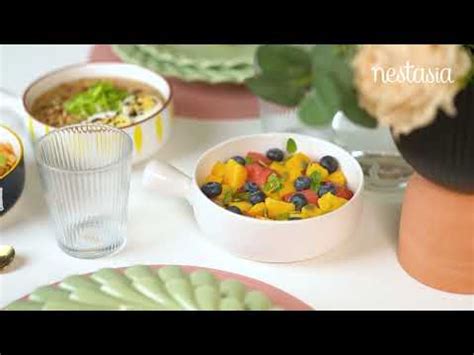Nestasia Ceramic Serving Bowl Ceramic White Snack Bowl 600ml with ...