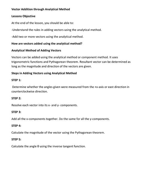 Image result for Vector Addition Analytical Method
