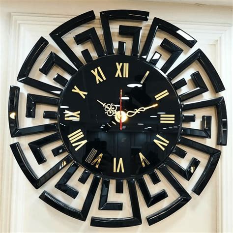Unique Gucci Mirror Wall Clock with Black Home Decor