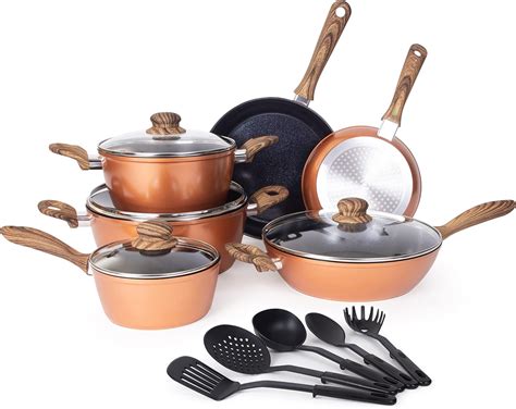 Amazon.com: Non Stick Pots and Pans Set – Kitchen Cookware Set with Lid ...