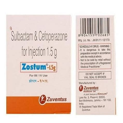 Zostum - Vial of 1.5gm Injection : Amazon.in: Health & Personal Care