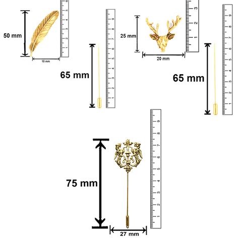 Buy Mahi Gold Plated Trendy Combo of Lion,Leaf and Deer Lapel Pin ...