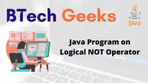Image result for Not Operator Java