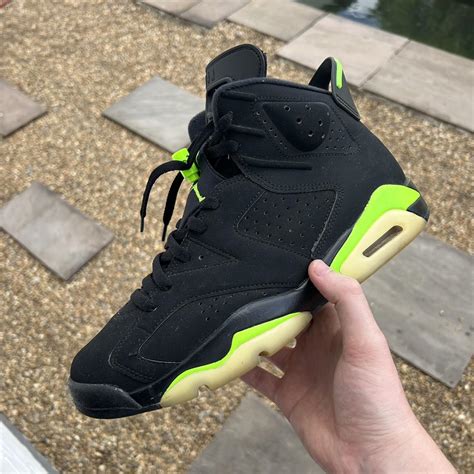 Jordan 6 electric green Very good condition been... - Depop