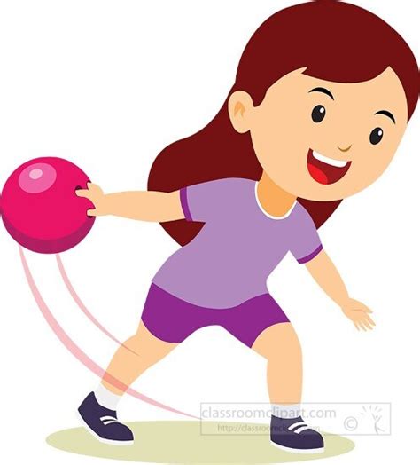 Bowling Clipart-girl bowling sports clipart