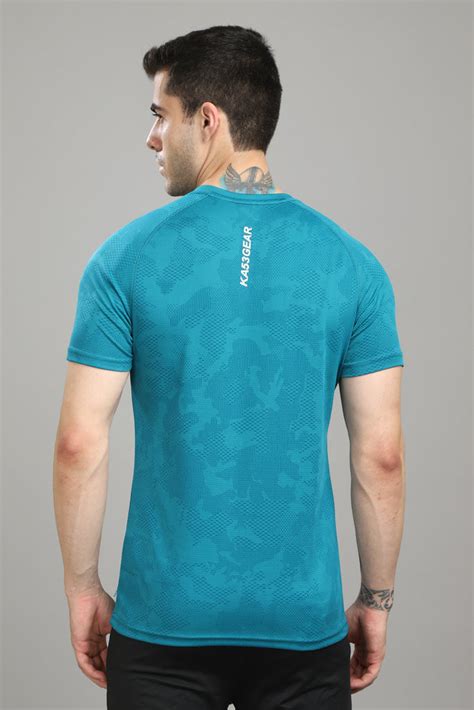 KA 53 Camouflage Round Neck Tshirt | Magenta Blue – ka53mensclub