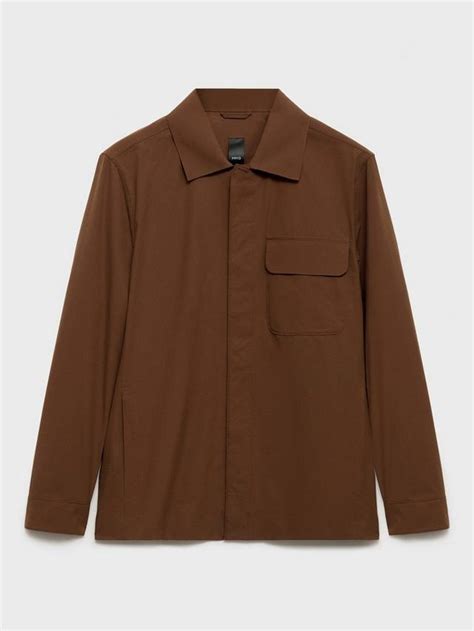 Mango Due Shacket, Mid Brown