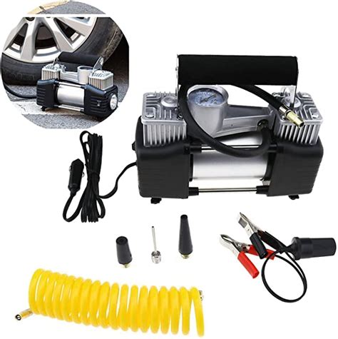 PURAM High Speed Double Cylinder Tyre Inflator Air Compressor Pump ...