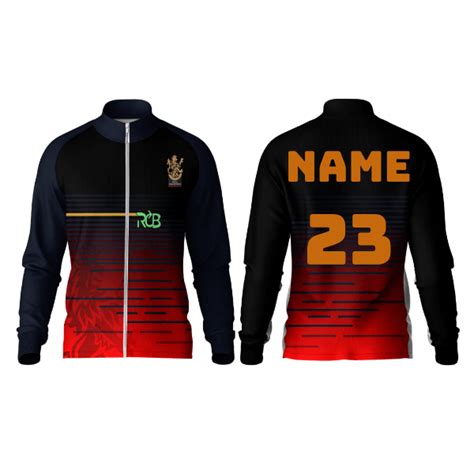 Royal challengers bangalore High Neck Polo Customized Jacket – Next Print