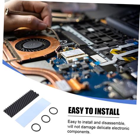 Buy KOMBIUDA 2pcs Drive SSD Mm Cooling Computer Coating Accessory State ...