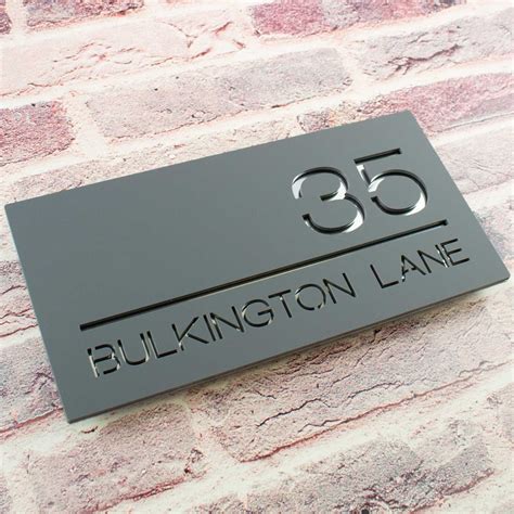 House Number Plaque Modern at Bob Wright blog