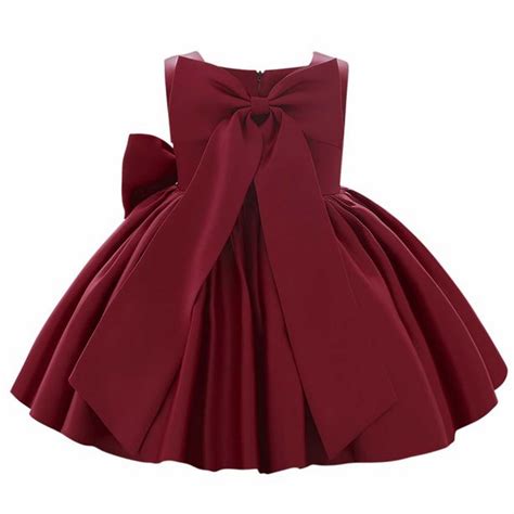 Dresses Baby Girl Dresses 0-3 Months Christmas Flower Girls Bowknot ...