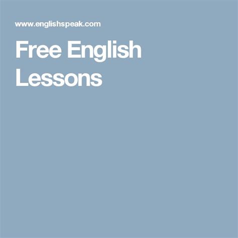 Image result for Free English Language Lessons