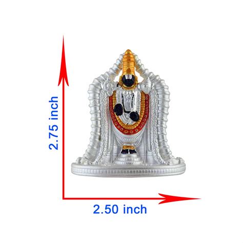 Pure Silver Tirupati Balaji Idol ~ CaratCafe