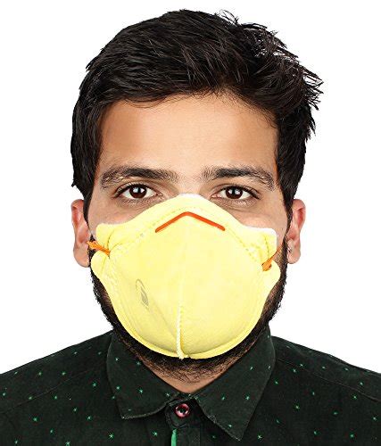 Midas Safety Face Mask Non-Woven Flat Fold-P1 Yellow FF41 Mask(Pack of ...