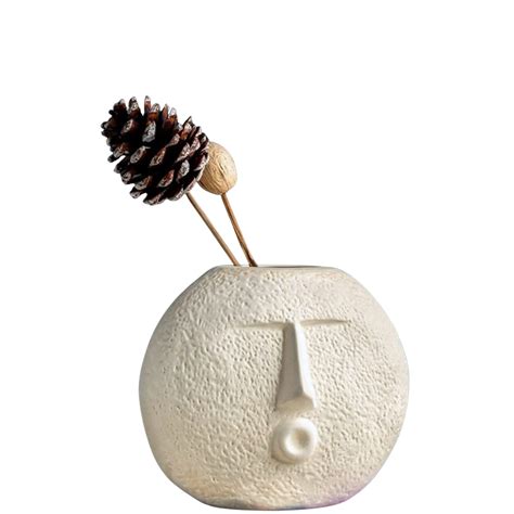 Buy NAVINYA Ceramic Flower Vase | The Blowing Kiss Face Vase | Vase for ...