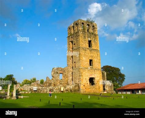 Panama Viejo Cathedral Tower Ruins, Panama City, Republic of Panama ...