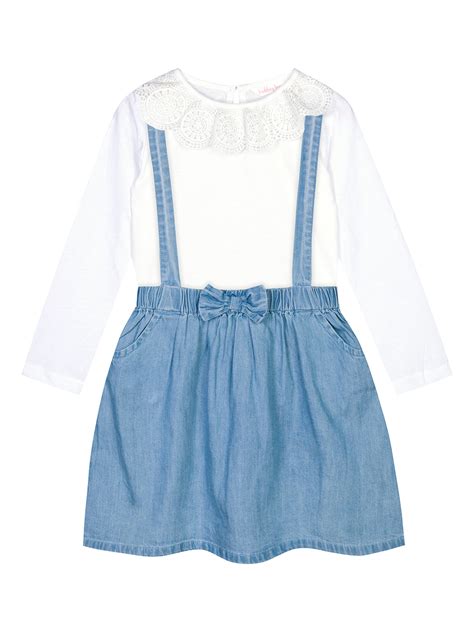 Denim Dungaree Dress with T-Shirt – Budding Bees