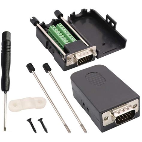Buy DB15 15-Pin Male Breakout Adapter with Screw Terminal | VGA ...