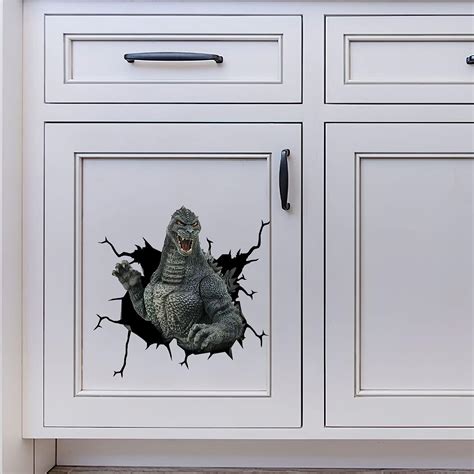 Buy Camellia Print Godzilla Car Decals Godzilla Sticker Funny Face ...