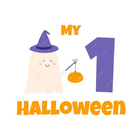 Premium Vector | My first halloween baby print for halloween vector ...