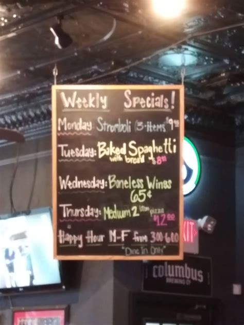 Menu at Baker's Pizza Sports Shack pub & bar, Bucyrus