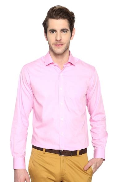 Buy Men Pink Regular Fit Full Sleeves Formal Shirt Online - 41763 ...