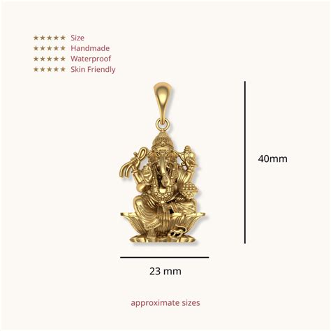 Lord Ganesha Pendant in Ashthadhatu, 1 year warranty – thejanki.com