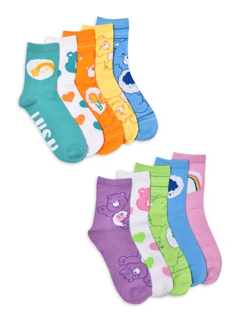 Care Bears Women's Graphic Crew Socks, 10-Pack, Sizes 4-10 - Walmart.com
