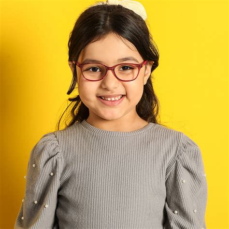 Buy Kids Glasses: Pink Transparent Pink Full Rim Cat Eye Kids 5-8 yrs ...