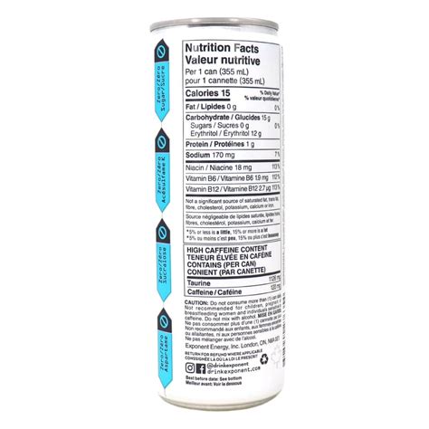 Exponent Sugar-Free Fusion Energy Drink Blue Nova at Natura Market