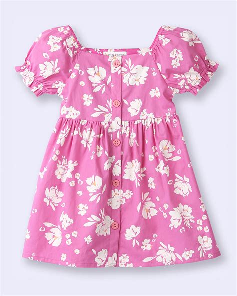 Beebay Pink Frock Dress-Floral-Cotton-For Infants-Extra 5% Off ...