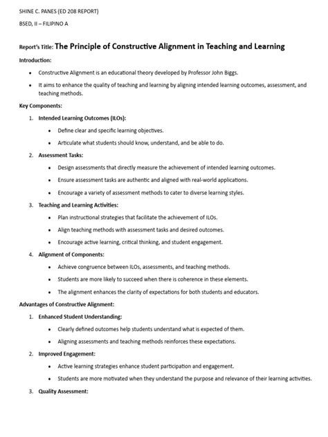 Image result for Constructive Alignment Table