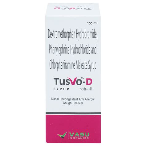 Tusvo-D Syrup 100 ml | Uses, Side Effects, Price | Apollo Pharmacy