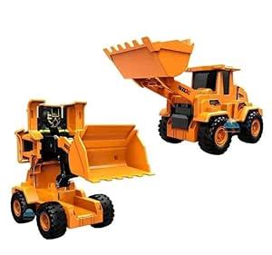 Ascetic 2 in 1 Transformer Stunt Truck Push and Go Friction Powered ...