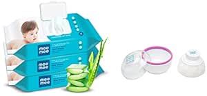 Buy Mee Mee Powder Puff (Premium, Pink) & Mee Mee Caring Baby Wet Wipes ...