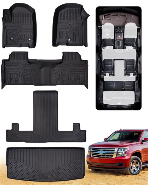 for GMC Yukon Floor Mats 2021-2023 2024, for Chevy Tahoe Floor Mats Fit ...