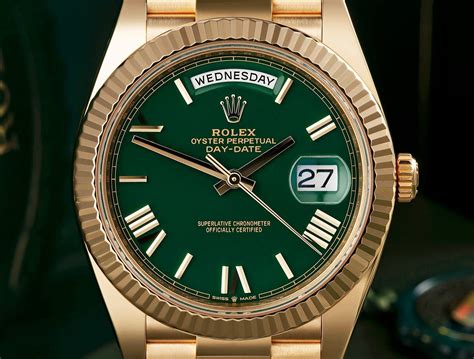 Day-Date 40 R Gold Green Ombre Roman Numeral Dial – Gizmo Men