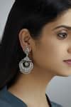 Buy Silver Plated Metal Carved Chandbalis by Motifs by Surabhi Didwania ...
