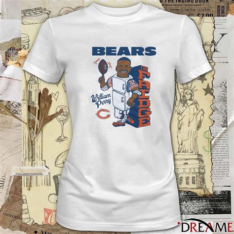 Official Chicago Bears William Perry The Fridge Caricature t-shirt ...