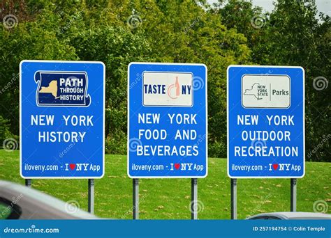 I Love NY Signs for Attractions at New York State Thruway Rest Stop ...
