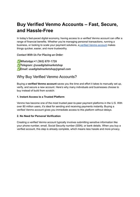 PPT - Buy Verified Venmo Accounts – Fast, Secure, and Hassle-Free ...