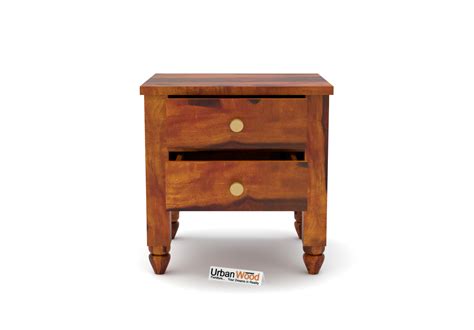 Buy Lilith Wooden Bedside Table (Honey Finish) Online in India | UrbanWood