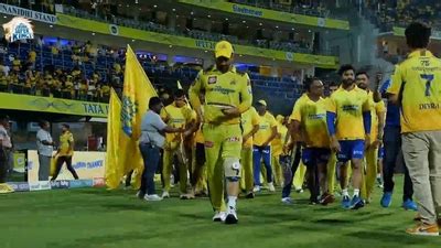 MS Dhoni limping during CSK's lap of honour at Chepauk with heavily ...