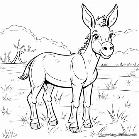Donkey Coloring Pages - Free & Printable!