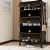 Oumffy Plastic Shoe Rack for Home | 𝟓 𝐒𝐡𝐞𝐥𝐟 Shoe Rack with 5 Doors ...