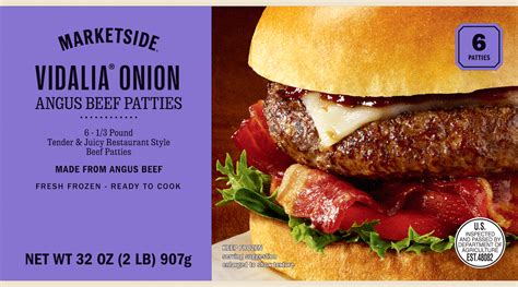 Marketside Vidalia Onion Angus Beef Patties | Fig App
