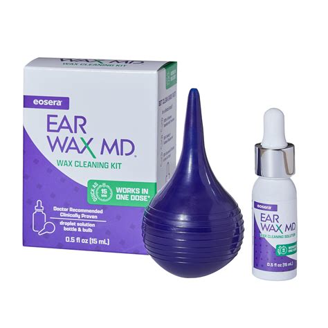 Snapklik.com : Eosera Ear Wax MD Cleaning Kit - Fast-Acting Ear Wax Removal Drops & Rinse Bulb ...