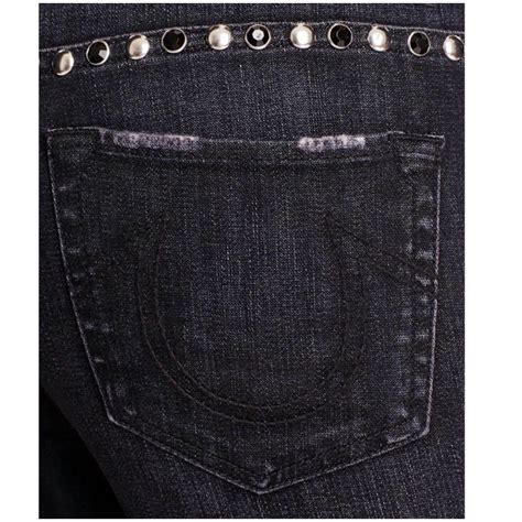 True Religion Black Jeans White