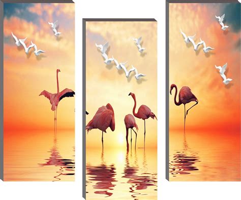 Masstone Crane Birds on Water Wildlife Digital Reprint Wall Art ...